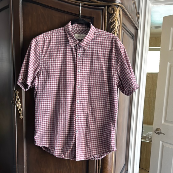 Men's Red Checkered Shirt coastaoro size l - Picture 1 of 6